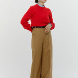Gabardine Baggy Wide Pants