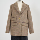 【shirocon】Chunky Tailored Jacket Check