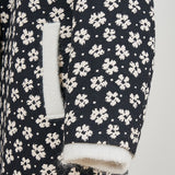 【shirocon】Flower Jacquard Wool Coat