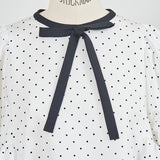 Dot Side Gathered Blouse