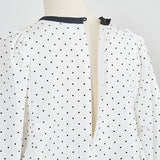 Dot Side Gathered Blouse