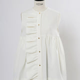 Double-Cross Frill Gilet