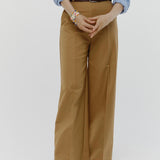 Gabardine Baggy Wide Pants