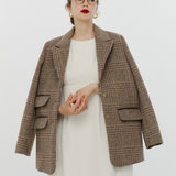 【shirocon】Chunky Tailored Jacket Check