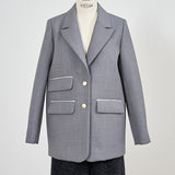 【shirocon】Chunky Tailored Jacket Gray