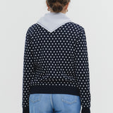 Marine Dot Knit Cardigan