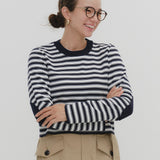 【yori】Milano Rib Border Short Knit