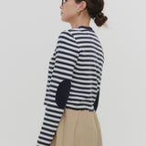 【yori】Milano Rib Border Short Knit