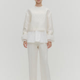 【shirocon】Camellia Stretch Dress Trousers