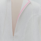 Puffy Weave Flare Blouse