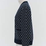Marine Dot Knit Cardigan