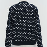 Marine Dot Knit Cardigan