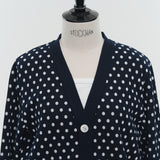 Marine Dot Knit Cardigan
