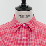 Stand Collar Oversized Check Shirt