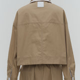 【yori】Blanket-Stitch Chino Shirt Jacket