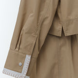 【yori】Blanket-Stitch Chino Shirt Jacket
