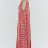 【yori】Vivid Check Tweed Dress