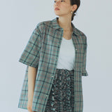 【yori】Tartan Check Sheer Shirt