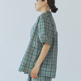 【yori】Tartan Check Sheer Shirt