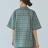 【yori】Tartan Check Sheer Shirt