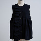 Double-Cross Frill Gilet