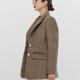 【shirocon】Chunky Tailored Jacket Check