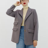 【shirocon】Chunky Tailored Jacket Gray