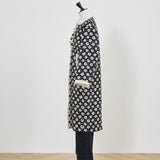 【shirocon】Flower Jacquard Wool Coat