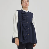 Double-Cross Frill Gilet