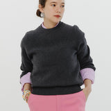 Bicolor Crew Neck Knit