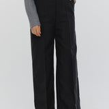 Gabardine Baggy Wide Pants