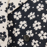 【shirocon】Flower Jacquard Wool Coat