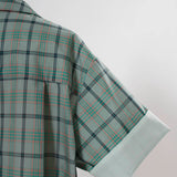 【yori】Tartan Check Sheer Shirt