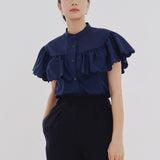 Scallop Sleeve Blouse