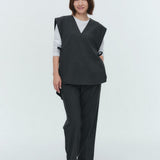 V-neck Ribbon Gilet