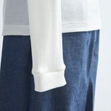 Cashmere Silk Sheer Ribbed Top