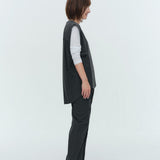 V-neck Ribbon Gilet
