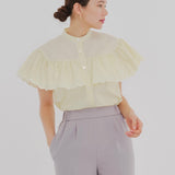 Scallop Sleeve Blouse