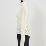 Back Open Turtleneck Cut-and-Sewn