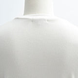 Cashmere Silk Sheer Ribbed Top