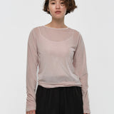 Sheer Velour Backless Tee