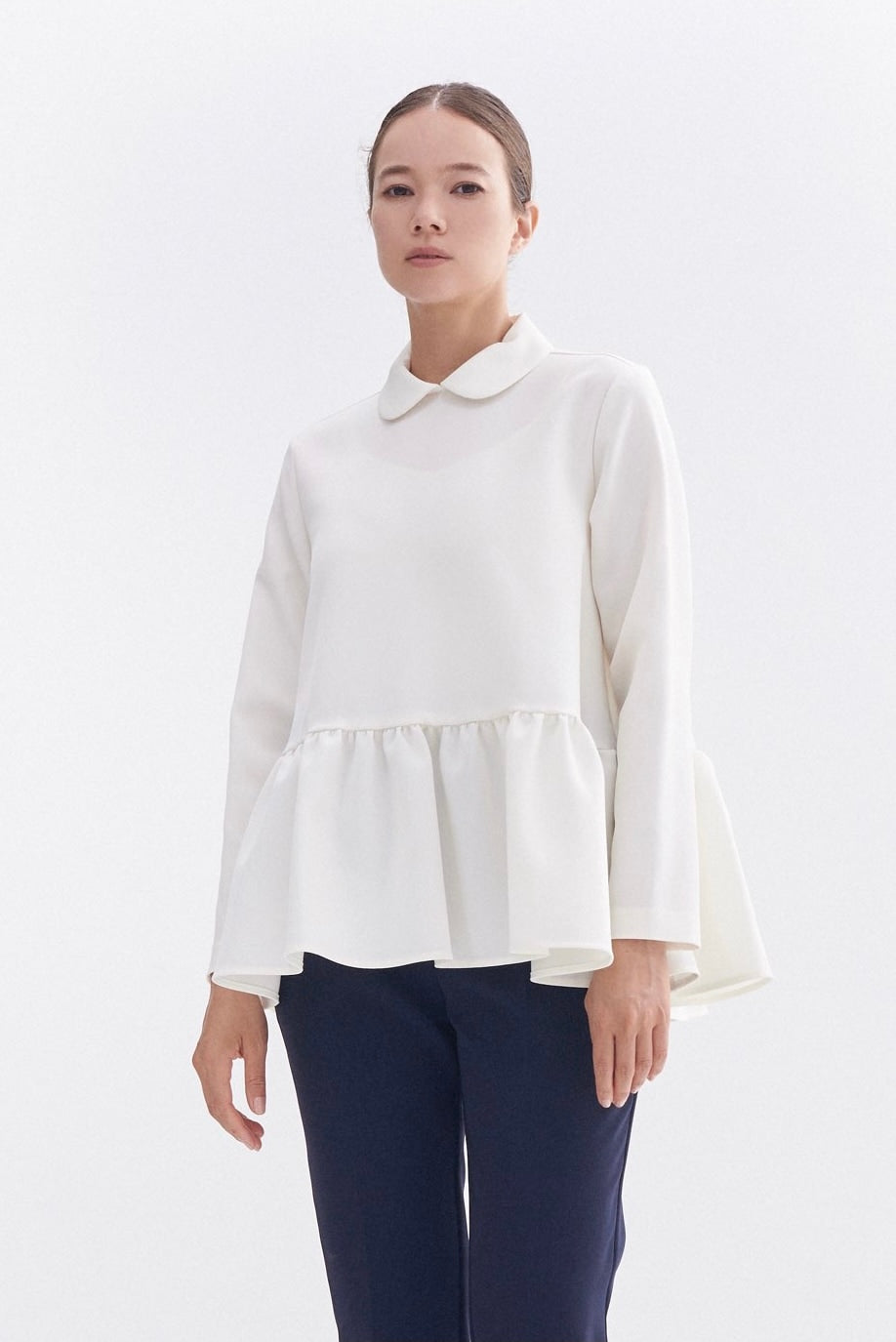 Round Collar Dress Blouse