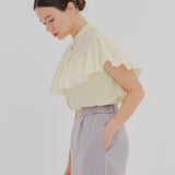 Scallop Sleeve Blouse
