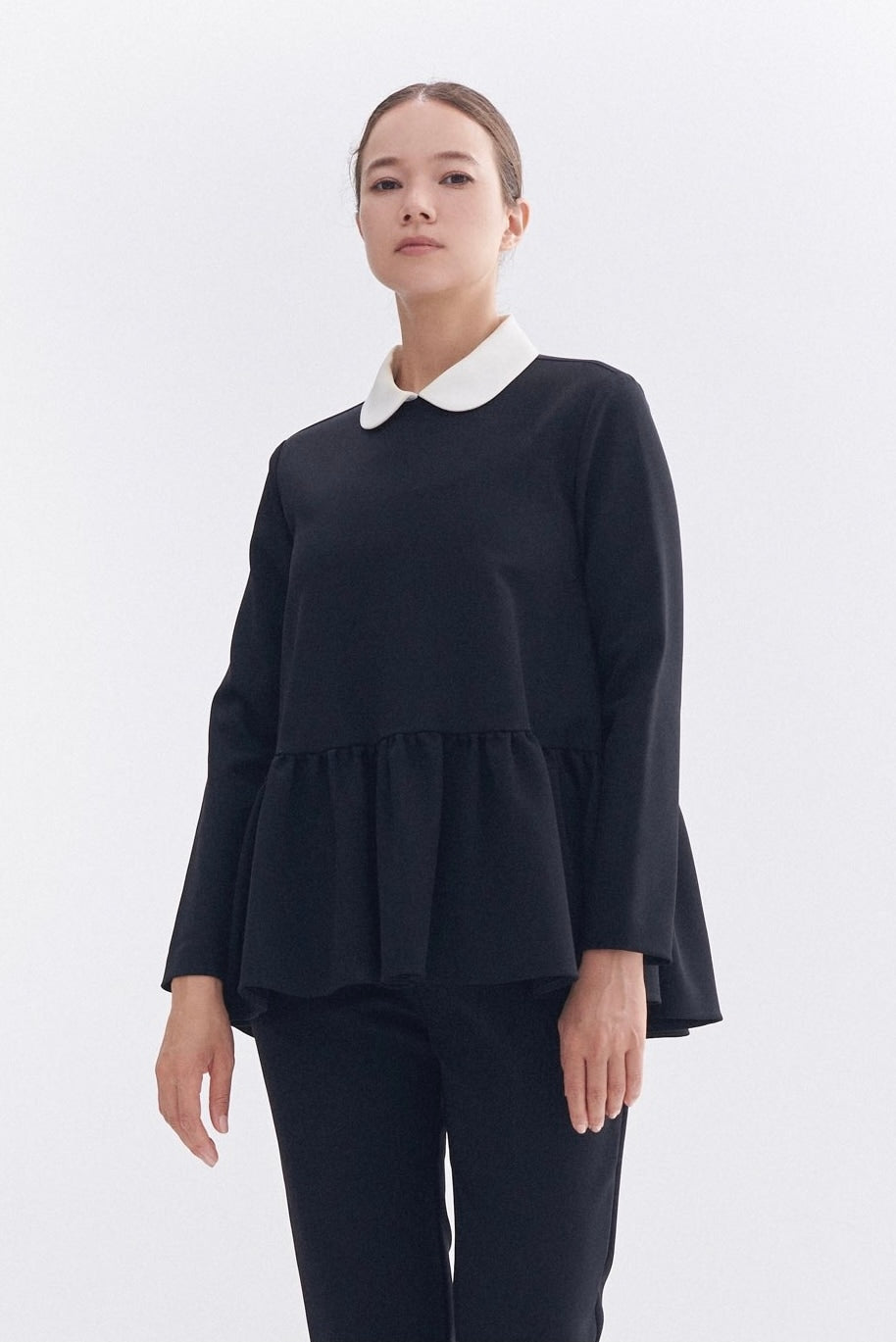 Round Collar Dress Blouse
