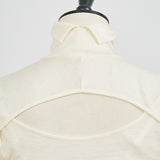 Back Open Turtleneck Cut-and-Sewn