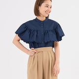 Scallop Sleeve Blouse