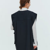 V-neck Ribbon Gilet