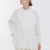 【shirocon】 Tuxedo Ribbon Blouse
