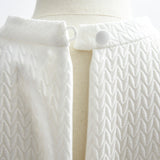 Heart Textured Cuff Ribbon Blouse