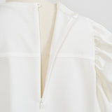 Tuck Shoulder Handsome Blouse Check